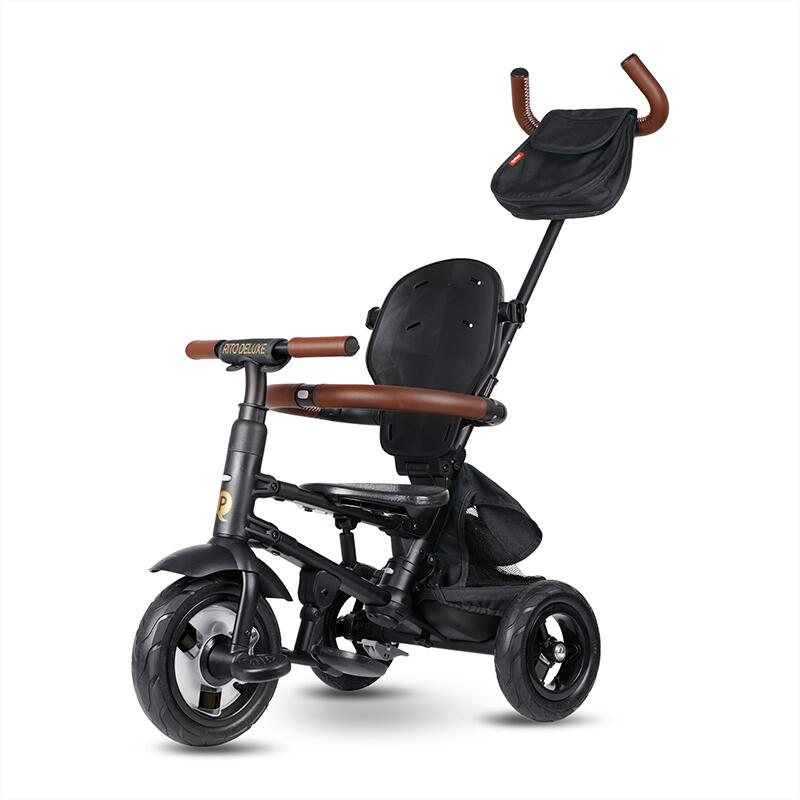 Tricicleta pliabila Qplay Rito Deluxe Negru - gogobaby.ro