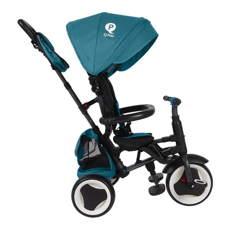 Tricicleta pliabila Qplay Rito+ Turcoaz - gogobaby.ro