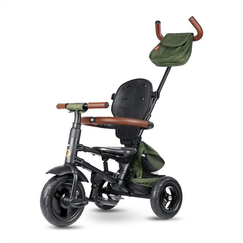 Tricicleta pliabila Qplay Rito Deluxe Verde-Maslina - gogobaby.ro