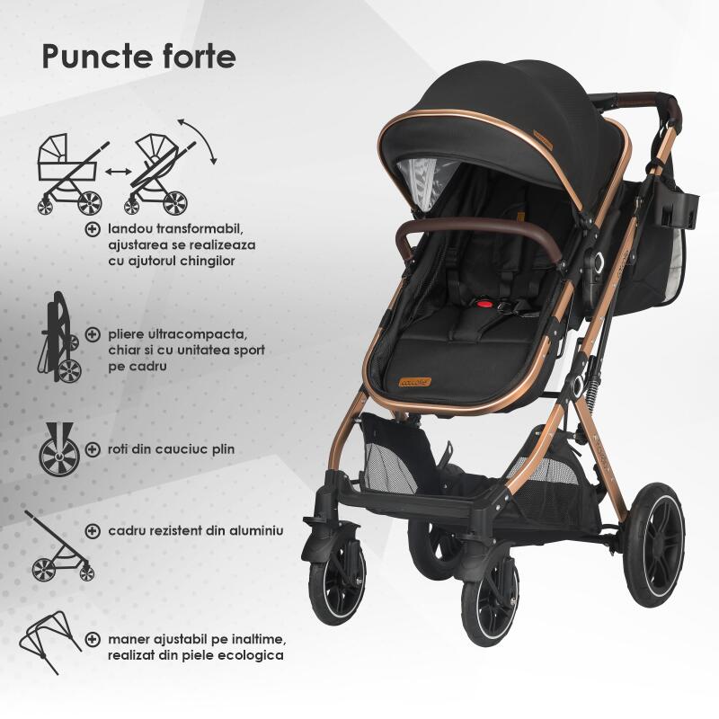 Carucior ultracompact 3in1 Coccolle Ravello Diamond black