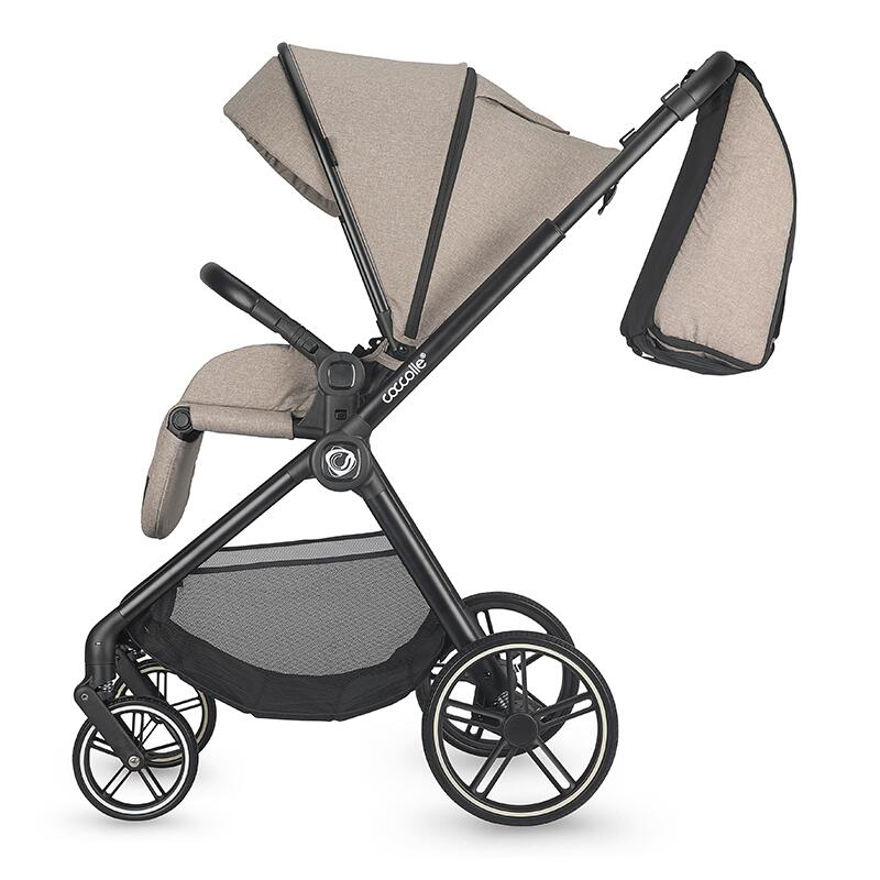 Carucior modular 4in1 Coccolle Lissia Butternut Beige cu Scoica auto iSize Coccolle Rilax Greystone si Baza isofix iSize Coccolle Rilax