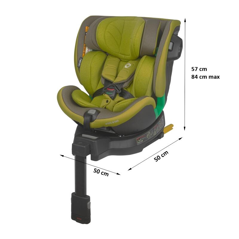 Scaun auto iSize 40-150 cm Coccolle Mago Olive khaki - gogobaby.ro