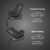 Scaun auto iSize 40-150 cm Coccolle Ario Midnight Black