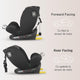 Scaun auto iSize 40-150 cm Coccolle Nova Diamond black
