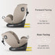 Scaun auto iSize 40-150 cm Coccolle Nova Sand beige