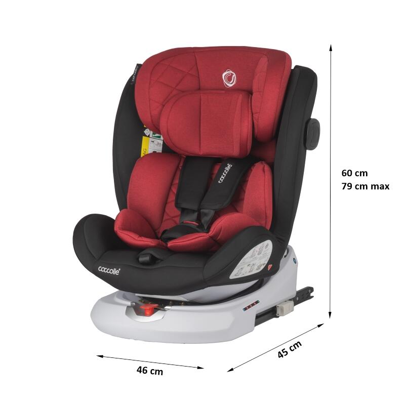 Scaun auto iSize 40-150 cm Coccolle Lyra Dahlia red - gogobaby.ro