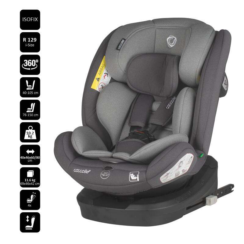 Scaun auto iSize 40-150 cm Coccolle Nyota Diamond black - gogobaby.ro