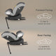 Scaun auto iSize 40-150 cm Coccolle Sidra Moonlit grey