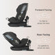 Scaun auto rotativ iSize Coccolle Velsa Jet black