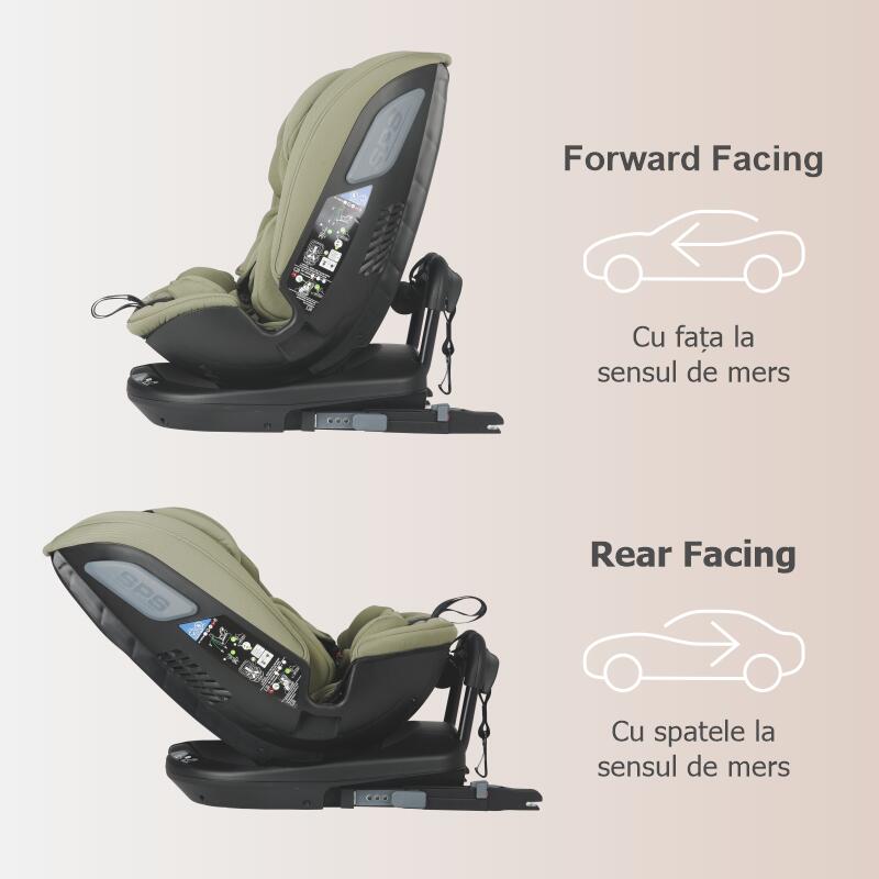 Scaun auto rotativ iSize Coccolle Velsa Moss green