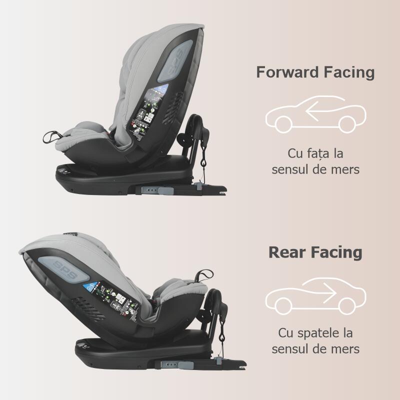 Scaun auto rotativ iSize Coccolle Velsa Neutral grey