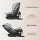 Scaun auto rotativ iSize Coccolle Velsa Neutral grey
