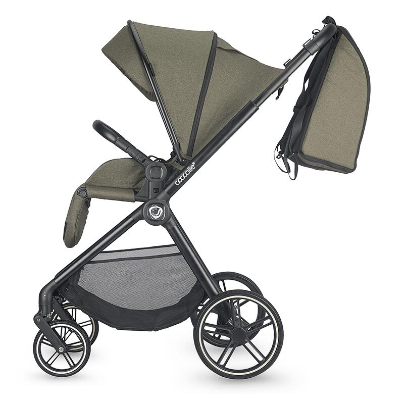 Carucior modular 3in1 Coccolle Lissia Moss green +Scoica auto iSize Coccolle Knox Black