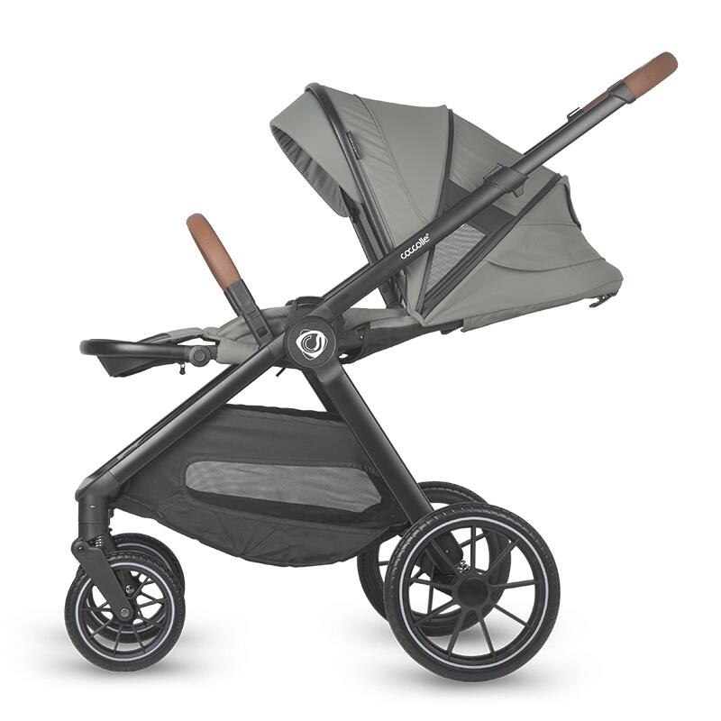 Sistem modular 4in1 Coccolle Aspen Moss Green cu Scoica auto iSize Coccolle Knox Black si Baza isofix iSize Coccolle Knox