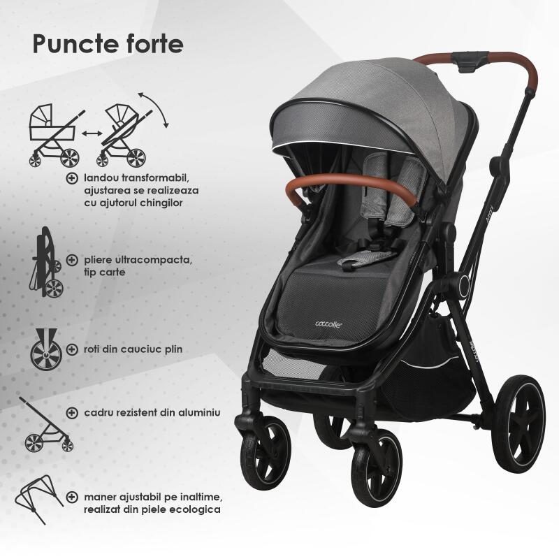 Carucior transformabil 3in1 Coccolle Amani Anthracite