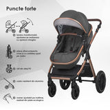 Carucior transformabil 3in1 Coccolle Melora Diamond black