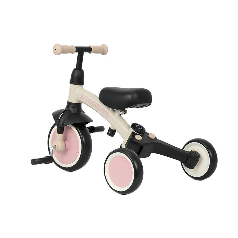 Tricicleta evolutiva pliabila Qplay STAGER Roz - gogobaby.ro