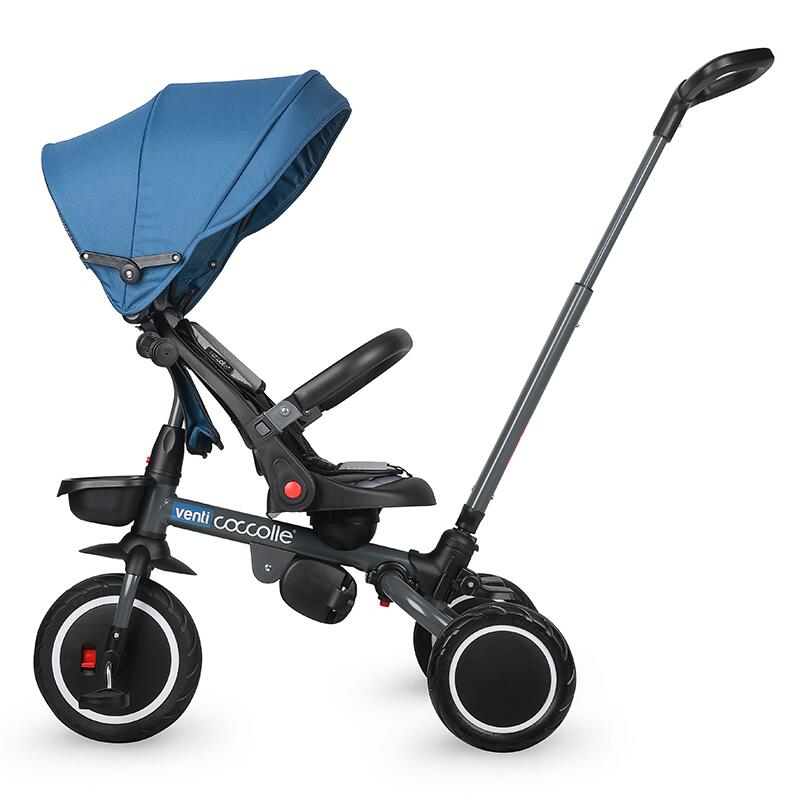 Tricicleta multifunctionala Coccolle Venti Navy blue - gogobaby.ro