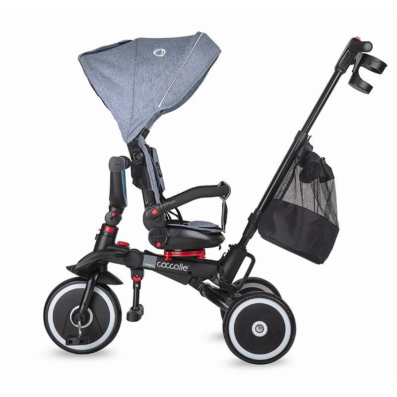 Tricicleta multifunctionala pliabila Coccolle Vispo Urban Grey - gogobaby.ro