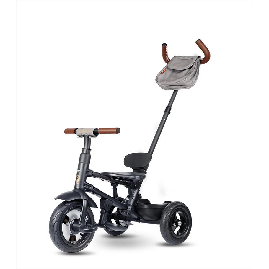 Tricicleta pliabila Qplay Rito Deluxe Gri - gogobaby.ro