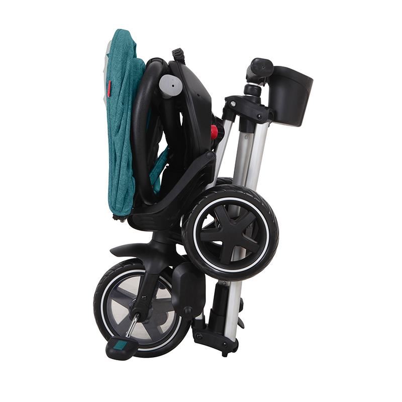 Tricicleta ultrapliabila Qplay Nova Rubber turcoaz - gogobaby.ro