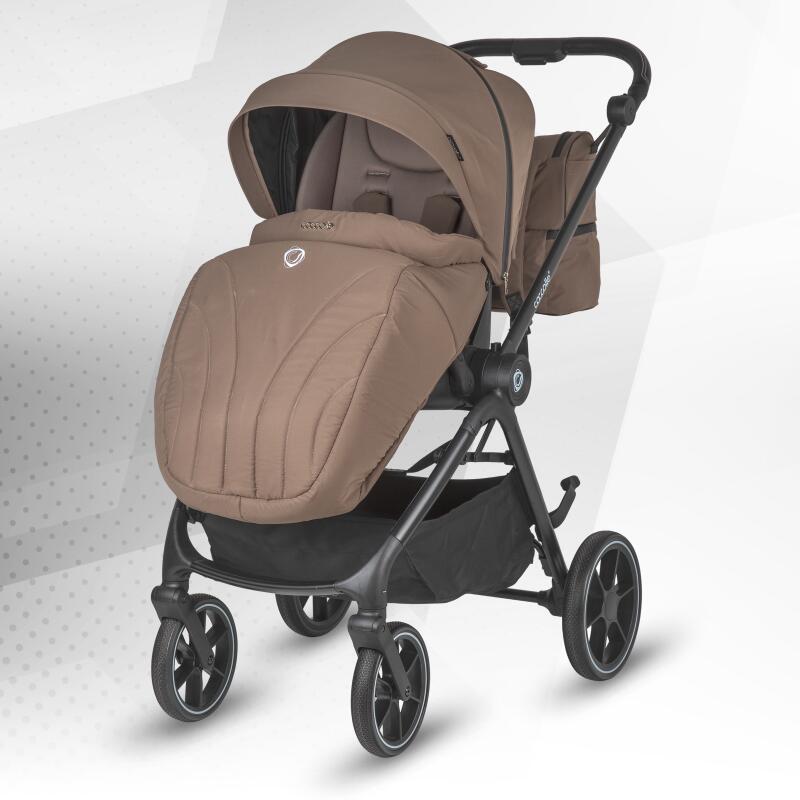 Carucior modular 4in1 Coccolle Serry Light Taupe cu Scoica auto iSize Coccolle Knox Black si Baza isofix iSize Coccolle Knox