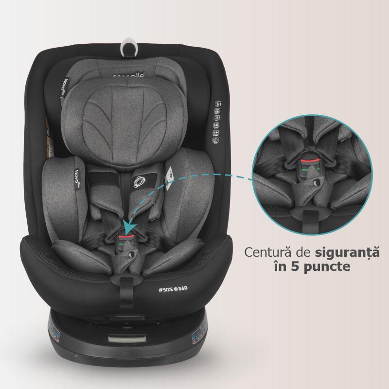 Scaun auto iSize 40-150 cm Coccolle Nova Diamond black