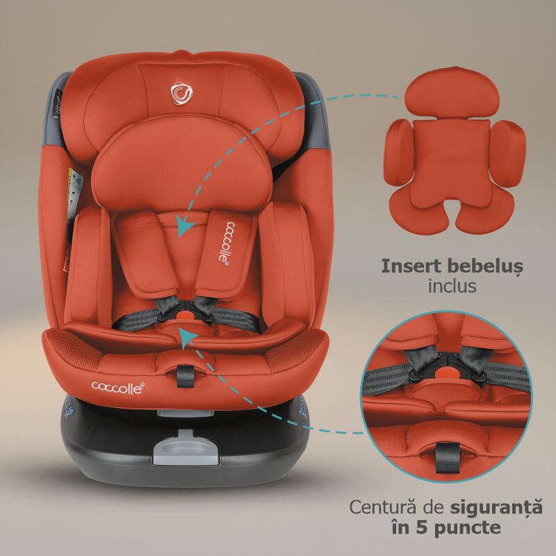 Scaun auto iSize 40-150 cm Coccolle  Atira Cinnamon brown