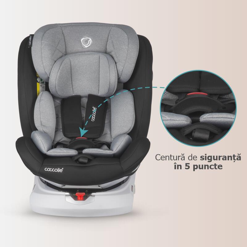 Scaun auto iSize 40-150 cm Coccolle Lyra Greystone