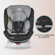 Scaun auto iSize 40-150 cm Coccolle Lyra Greystone