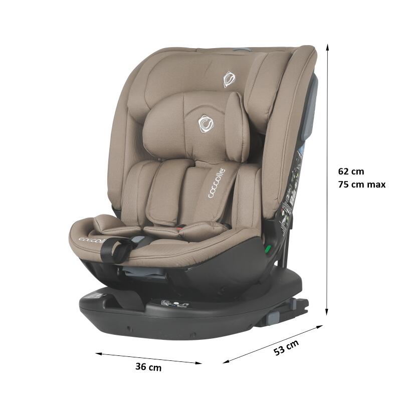 Scaun auto rotativ iSize Coccolle Velsa Taupe brown - gogobaby.ro