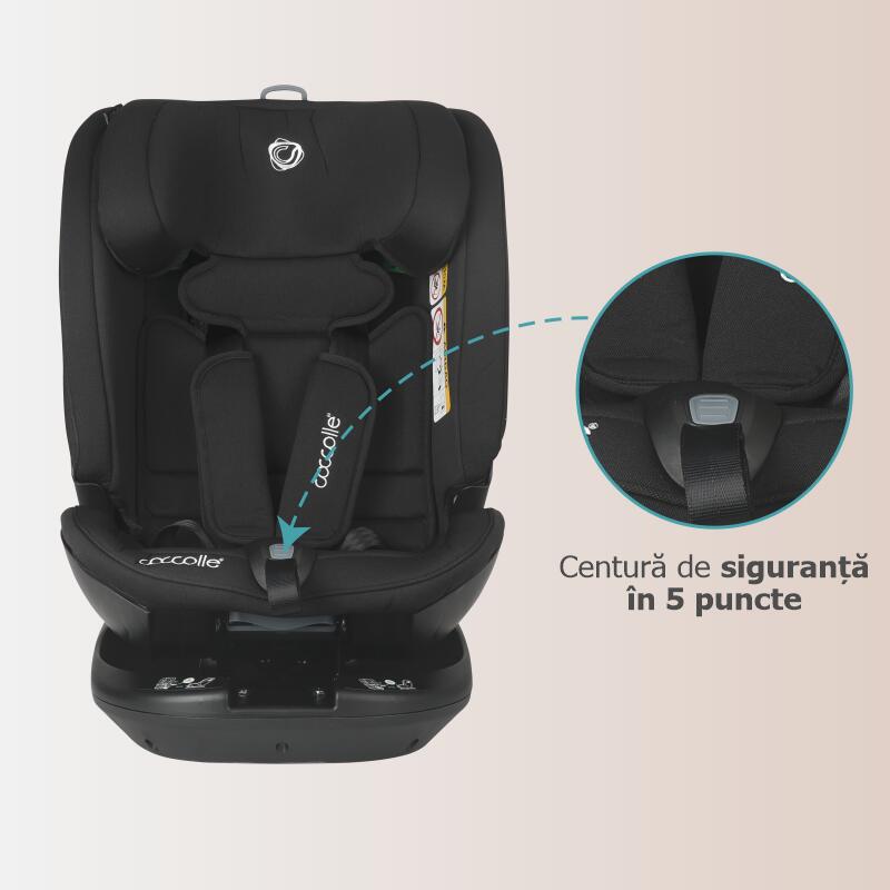 Scaun auto rotativ iSize Coccolle Velsa Jet black