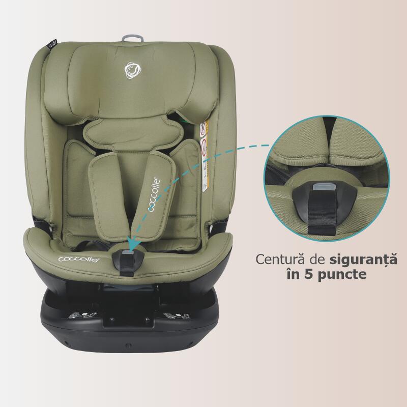 Scaun auto rotativ iSize Coccolle Velsa Moss green