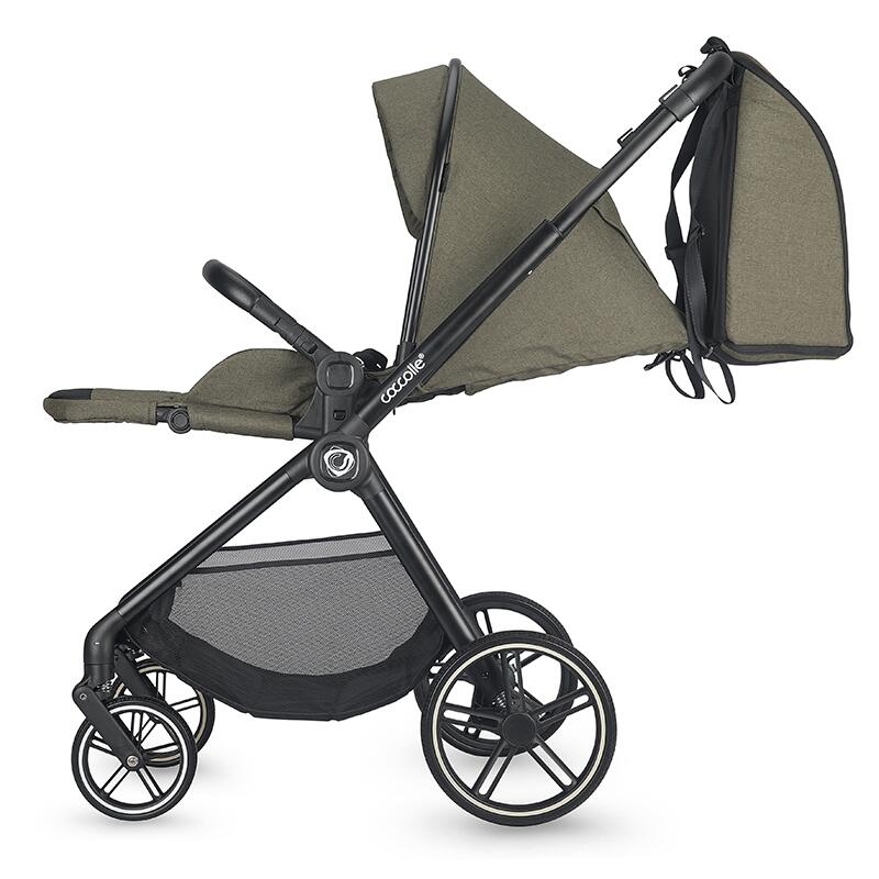 Carucior modular 3in1 Coccolle Lissia Moss green +Scoica auto iSize Coccolle Knox Black