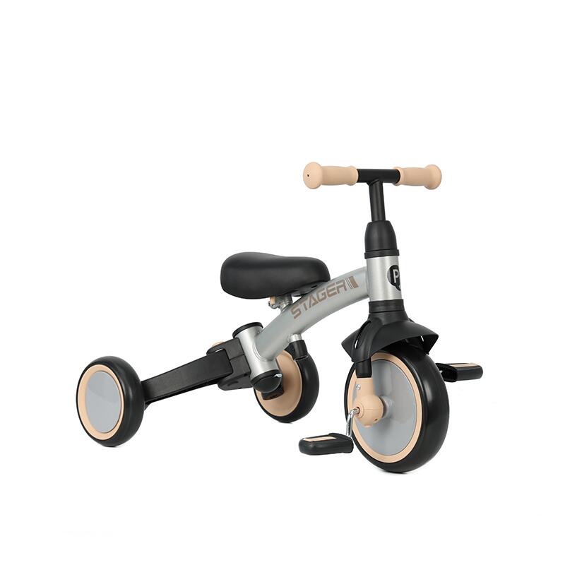 Tricicleta evolutiva pliabila Qplay STAGER Argintiu