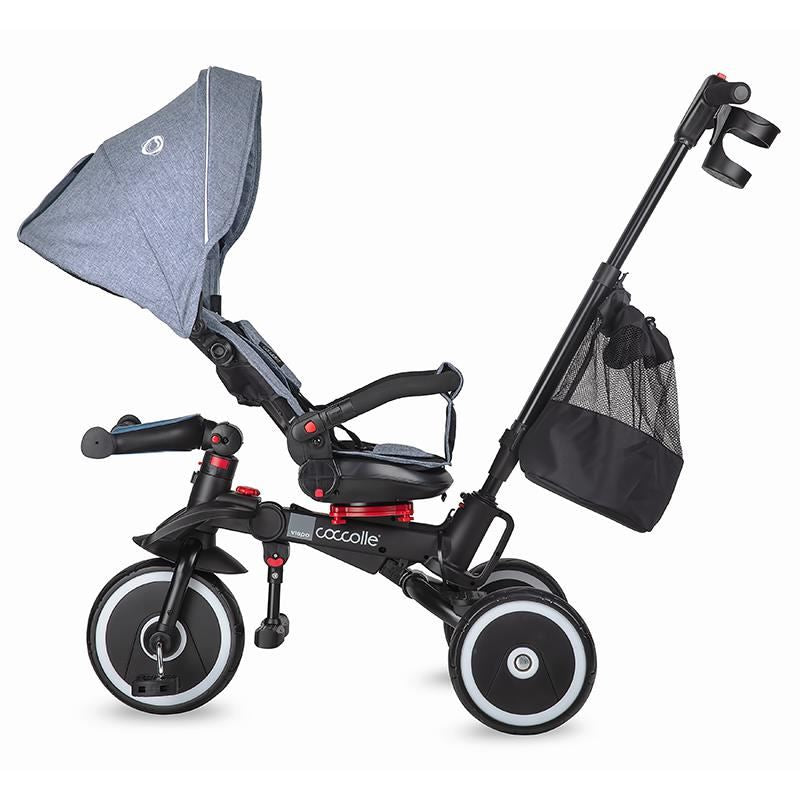 Tricicleta multifunctionala pliabila Coccolle Vispo Urban Grey - gogobaby.ro