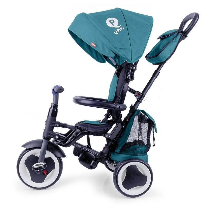 Tricicleta pliabila Qplay Rito+ Turcoaz - gogobaby.ro