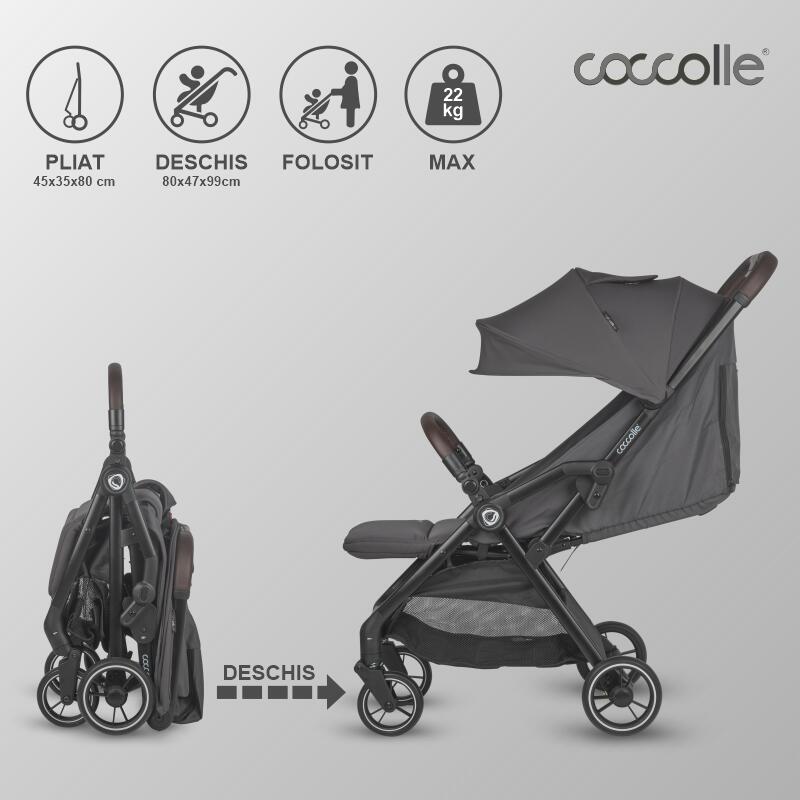 Carucior sport pliere automat Coccolle Arella Dark pearl