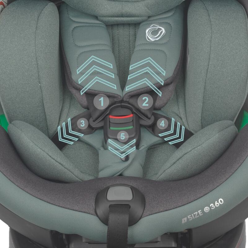 Scaun auto iSize 40-150 cm Coccolle Mago Greenstone - gogobaby.ro