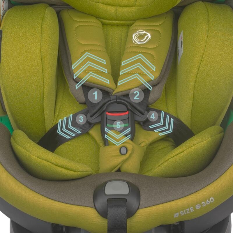 Scaun auto iSize 40-150 cm Coccolle Mago Olive khaki - gogobaby.ro