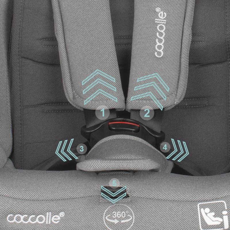 Scaun auto iSize 40-150 cm Coccolle Nyota Moonlit grey - gogobaby.ro