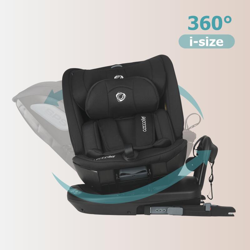 Scaun auto rotativ iSize Coccolle Velsa Jet black