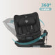 Scaun auto rotativ iSize Coccolle Velsa Jet black