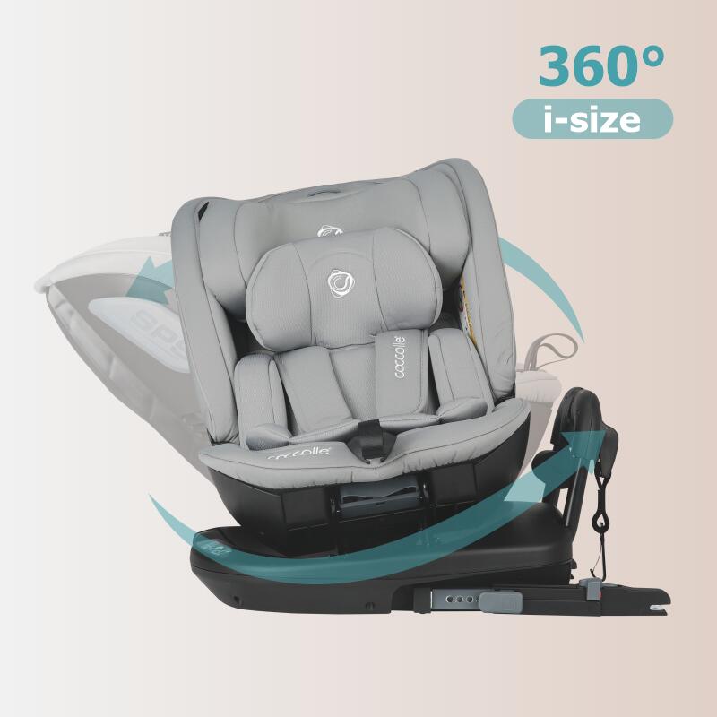 Scaun auto rotativ iSize Coccolle Velsa Neutral grey