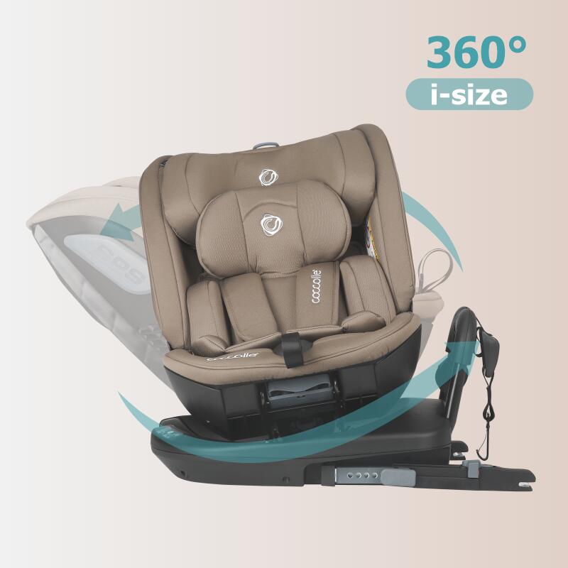 Scaun auto rotativ iSize Coccolle Velsa Taupe brown