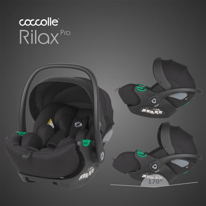 Scoica auto iSize Coccolle Rilax Black + Baza isofix iSize