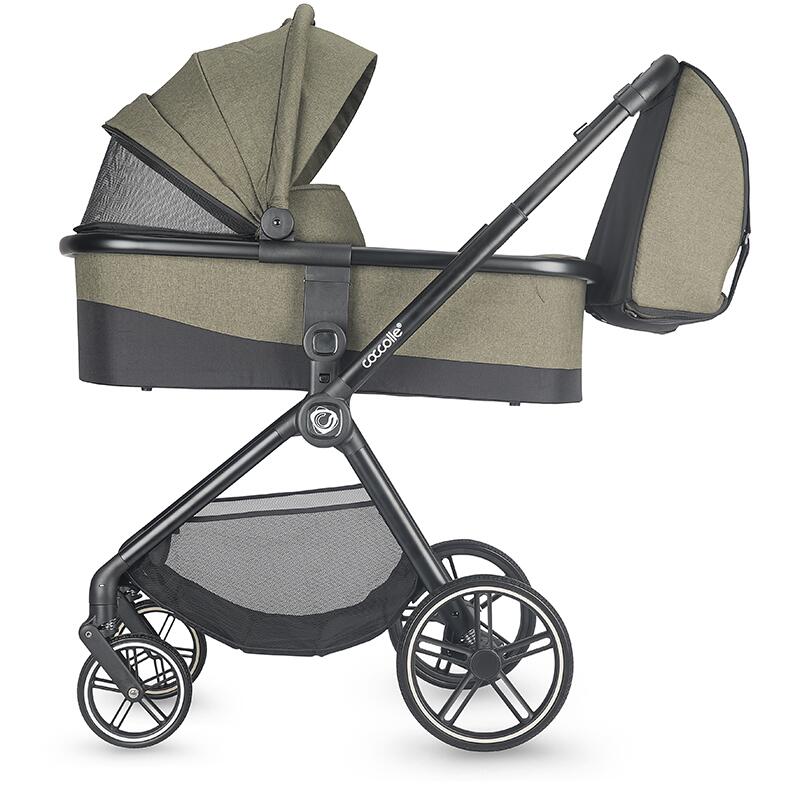 Carucior modular 3in1 Coccolle Lissia Moss green +Scoica auto iSize Coccolle Knox Black