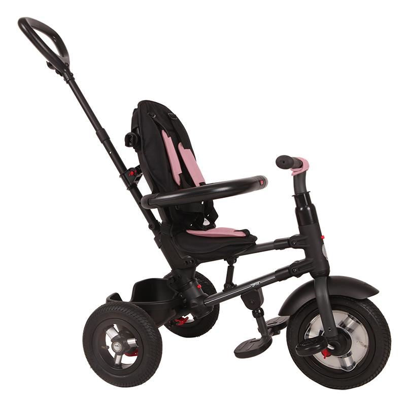Tricicleta cu roti de cauciuc Qplay Rito Rubber Roz - gogobaby.ro