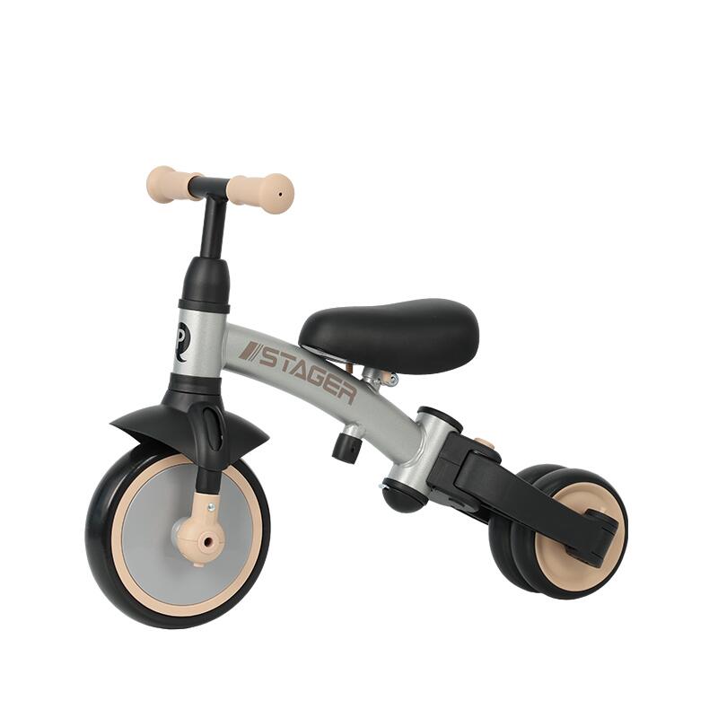 Tricicleta evolutiva pliabila Qplay STAGER Argintiu - gogobaby.ro