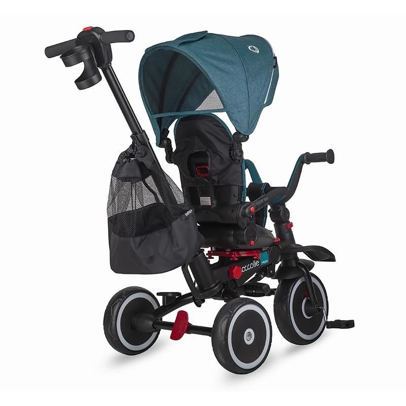 Tricicleta multifunctionala pliabila Coccolle Vispo Turquoise Tide - gogobaby.ro